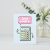Carte Postale Calculette Compter Sur Moi Calculateur Jeu Positif (Debout devant)
