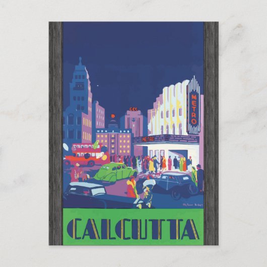 Carte Postale Calcutta, Vintage (Devant)