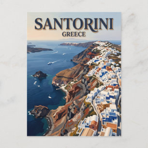 Carte Postale Caldeira de Santorin Grèce