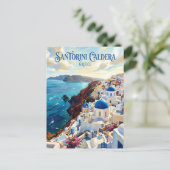 Carte Postale Caldeira de Santorin Grèce (Debout devant)