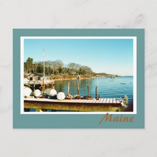 Carte Postale Cale côtière du Maine Dock II (Devant)