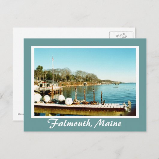 Carte Postale Cale côtière du Maine Dock II (Devant / Derrière)