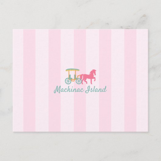 Carte Postale Calèche de l'île Mackinac (Devant)