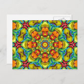 Carte Postale Caléidoscope Vintage de Sunburst (Devant / Derrière)