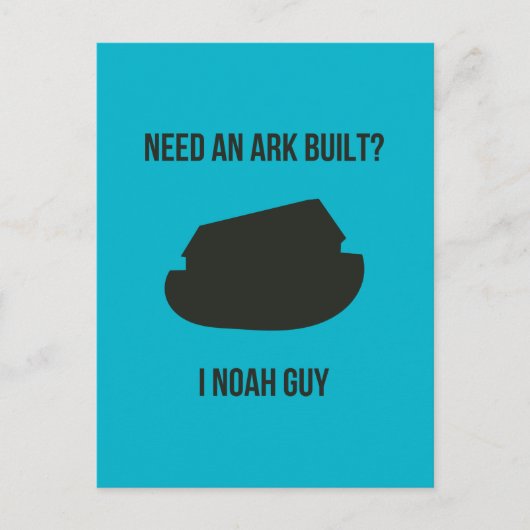 Carte Postale Calembour de chrétien de l'arche de Noé (Devant)