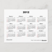 Carte postale calendrier 2012 tuile turque (Dos)