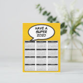 Carte Postale Calendrier 2020 de la bulle de dialogue Pop Art de (Debout devant)