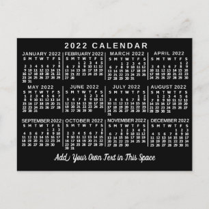 Carte Postale Calendrier 2022 (Voir la description pour la nouve