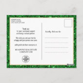 Carte Postale Calendrier 2023 Black Script Green Parties scintil (Dos)