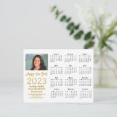Carte Postale Calendrier 2023 Business Modern Gold Script Photo (Debout devant)