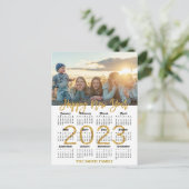 Carte Postale Calendrier 2023 Parties scintillant d'or moderne S (Debout devant)