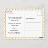 Carte Postale Calendrier 2023 Parties scintillant d'or moderne S (Dos)