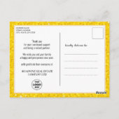 Carte Postale Calendrier 2023 Parties scintillant Or Script mode (Dos)