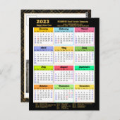 Carte Postale Calendrier 2023 Script moderne Simple Photo d'entr (Devant / Derrière)