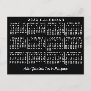 Carte Postale Calendrier 2023 (voir description pour la version 