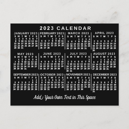 Carte Postale Calendrier 2023 (voir description pour la version (Devant)