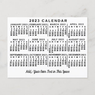 Carte Postale Calendrier 2023 (Voir la description pour la versi