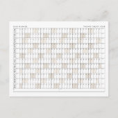 Carte Postale Calendrier 2024 de l'organisation du planificateur (Devant)