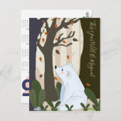 Carte postale Calendrier 2025 de l'ours mûre (Devant / Derrière)