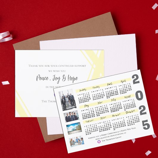Carte Postale Calendrier 2025 Photo corporative Noël Nouvel An