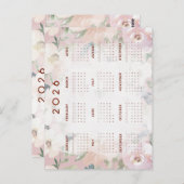 Carte Postale Calendrier 2026 (Devant / Derrière)