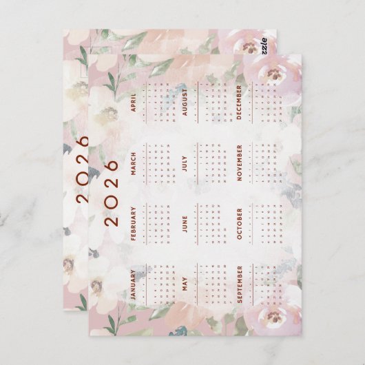 Carte Postale Calendrier 2026 (Devant / Derrière)