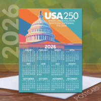 Calendrier 2026 avec le dôme du Capitole des États