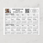 Carte Postale Calendrier 2027 2028 avec logo, Code QR, Photo (Devant)