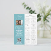 Carte Postale Calendrier 2027 avec logo, code QR, photo et plus (Debout devant)
