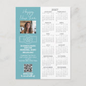 Carte Postale Calendrier 2027 avec logo, code QR, photo et plus (Devant)