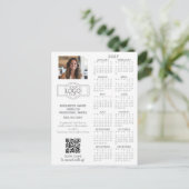 Carte Postale Calendrier 2027 avec logo, QR Code, Photo et Plus (Debout devant)