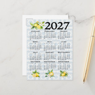 Carte Postale Calendrier 2027 Citrons Tuiles Méditerranéennes It