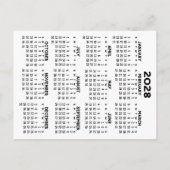 Carte Postale Calendrier à vue sur 2 ans - Minimalisme de base (Dos)