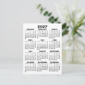 Carte Postale Calendrier à vue sur 2 ans - Minimalisme de base (Debout devant)