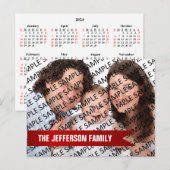 Carte Postale Calendrier annuel 2024 avec modèle pour photo de f (Devant / Derrière)