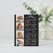 Carte Postale Calendrier avec 4 photo Collage (Debout devant)