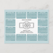 Carte Postale Calendrier avec logo Coordonnées (Devant)