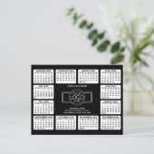 Carte Postale Calendrier avec logo Coordonnées (Debout devant)