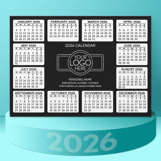 Carte Postale Calendrier avec logo Coordonnées