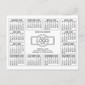 Carte Postale Calendrier avec logo Coordonnées (Devant)