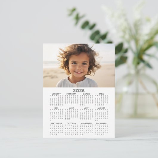 Carte Postale Calendrier avec photo - Vue de l'année complète (Debout devant)