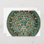 Carte Postale Calendrier aztèque en détail (Devant / Derrière)