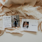 Carte Postale Calendrier de calligraphie moderne Enregistrer la