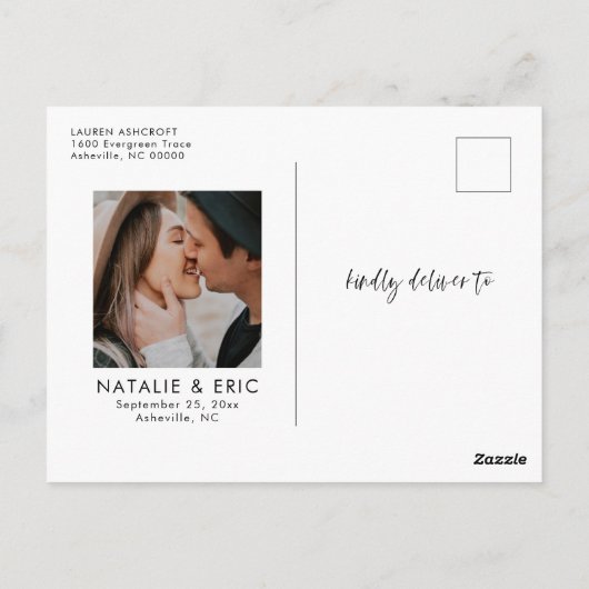 Carte Postale Calendrier de calligraphie moderne Enregistrer la (Dos)