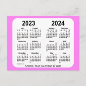 Calendrier 2023 Et 2024 école Carte Postale Calendrier De L'école Rainbow Cloud 2023-2024 Par | Zazzle.be