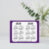 Carte Postale Calendrier de l'année scolaire Purple Mini 2029-20 (Debout devant)