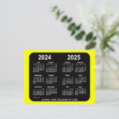 Carte Postale Calendrier de l'école de néon jaune 2024-2025 par  (Debout devant)