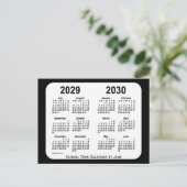 Carte Postale Calendrier de l'école noire et blanche 2029-2030 p (Debout devant)