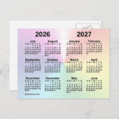 Carte Postale Calendrier de l'école Rainbow Cloud 2026-2027 par (Devant / Derrière)