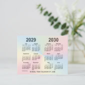 Carte Postale Calendrier de l'école Rainbow Cloud 2029-2030 par  (Debout devant)